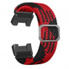 Nastaviteľný nylónový elastický loop remienok pre Xiaomi Mi Watch Lite Farba: červeno - čierna