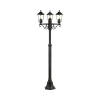 Stĺpové osvetlenie Lalumi Carleen IP44 3xE27 60 W čierne 200 cm