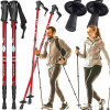 Teleskopické palice na Nordic Walking, 3-segmentové, trekingové, skladacie