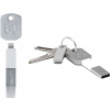 Krúžok na kľúče s nabíjačkou USB Kii Lightning biely