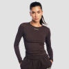 GymBeam Dámske tričko s dlhým rukávom Aura Tee Brown - S