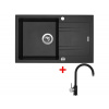 Set Sinks Linea 780 XC Metalblack + Vitalia GR