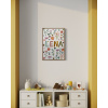 Ručne maľovaný detský obrázok na plátne v ráme 03 farba: L-30x40 cm