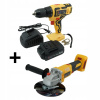 AKU GANG AE2V20A-SAD AKU sada - vŕtačka + uhlová brúska 20V, 2,0 Ah