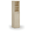 Kombinovaná kancelárska skriňa PRIMO WOOD, dvere na 3 poschodia, 400 x 420 x 1781 mm, dub prírodný
