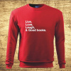 Live, Love, Laugh and good books, Barva Červená, Velikost 3XL Bezvatriko.cz 502111