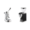 La Pavoni Stradivari Lusso + Rocket Espresso FAUSTINO 3.1, black