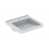 Geberit Selnova Comfort - Umývadlo Square, 55x53 cm, bezbariérové, s 1 otvorom na batériu, bez prepadu, biela 500.786.00.7