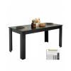 Obdĺžnikový stôl Vevor dining-table 160 x 80 x 76 cm, čierny