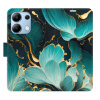 Flip pouzdro iSaprio - Xiaomi Redmi Note 13 4G - Blue Flowers 02 - kapsičky na karty (Knížkový flip kryt, obal, pouzdro iSaprio na mobil Xiaomi Redmi Note 13 4G - Blue Flowers 02 - 360° ochrana telefo