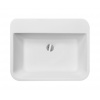 BESCO ASSOS S-LINE B&W 52 x 41cm umývadlo voľne stojace obdĺžnikové zaoblené, liaty mramor, biele/čierne, #UMD-AP-WOBW - biela