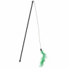 Flamingo Cat Dangler Boaz - udica na mačku s boa perím - Zelená