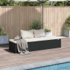 vidaXL Záhradná posteľ čierna 195x60 cm polyratan - Čierna - 66789-21569