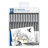 Liner, sada, 12 rôznych hrúbok, STAEDTLER 