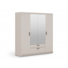 Wilsondo Široká šatníková skriňa so zrkadlom Elenas 176 x 190 x 53 cm - piesková