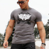 Pánske fitness tričko Iron Aesthetics Triumph, Sivé, Farba Sivá, Veľkosť XXXL