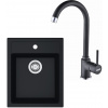 FRANKE SETT52Č tectonitový drez 430x530 mm SID 610-40 čierna+batéria FP 9000.071 Onyx FRA 114.0508.416