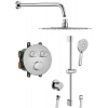Sapho Sapho, SMART SELECT sprchový set s termostatickou batériou, 2 výstupy, posuvný držiak sprchy, chróm, RP032-02