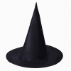 Čarodejnícky klobúk na Halloween – čierna špicatá čiapka ku kostýmu čarodejnice