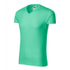 MALFINI® Tričko pánske Slim Fit V-neck mätová Veľkosť: S 1469513