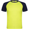 Indianapolis Detské športové tričko s krátkym rukávom, žltá fluor - modrá Navy, 8