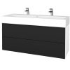 Dreja Umývadlová skrinka VARIANTE SZZ2 120 pro umyvadlo Duravit Vero - N01 Biela lesk / L03 Antracit vysoký lesk