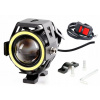 2x HALOGENY MOTOCYKLOWE LAMPY REFLEKTORY RING LED