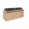 Naturel Koupelnová skříňka s umyvadlem Savona 118x43x44,8 cm dub halifax mat SAVONA120DHDUB