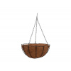 Strend Pro Garden 221839 Květináč LC-CocoH-22, 25x25x12 cm, visací, ocel/kokos, závěsný, s řetízkem a věšákem