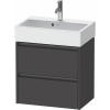 DURAVIT Ketho 2 závesná skrinka pod umývadlo Compact, 2 zásuvky, 584 x 390 x 549 mm, grafit super matná, K25273080800000