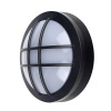 SOLIGHT WO753 LED vonkajšie osvetlenie okrúhle s mriežkou, 13W, 910lm, 4000K, IP65, 17cm, čierna