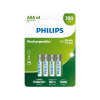 Philips nabíjecí baterie RECHARGERABLE 4ks blistr (R03B4A70/10, AAA, NiMh, 700 mAh)