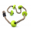 2Kids Toys Detské šplhacie lano s diskami zelené