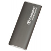 Transcend Transcend ESD265C 500GB, USB 10Gbps Type C, Externí SSD disk (3D NAND flash), kompaktní rozměry, stříbrný