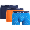 Nike 3 Pack Everyday Cotton Trunks Mens Nvy/Org/Blu AOP L
