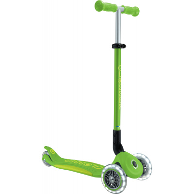 Globber Scooter Globber detská skladacia kolobežka - Primo Foldable Plus Lights V2 - Apple Zelená/Lime Gree