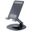 Genius G-Stand M100, Stojan, pro mobilní telefony a tablety, otáčení 360°, náklon 180°, přenosný, hliník, silikon, čern