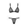 Dámsky sexi mokrý set 2 ks Black - Obsessive S/M