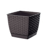 kvetináč 22cm RATOLLA SQUARE DRLK220-440U umbra plastový PROSPERPLAST