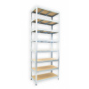 Kovový regál do garáže Biedrax 60 x 120 x 270 cm, pozinkovaný - 8 políc MDF