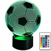 NOČNÁ LED LAMPA STOLNÁ FUTBALOVÁ LOPTA NA STÔL 3D RGB DIAĽKOVÉ OVLÁDANIE PRE DIEŤA