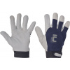 CERVA Rukavice PELICAN Blue kombinované velikost 11 barva modrý textil/šedobílá ovčí kůže