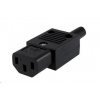 PREMIUMCORD Konektor napájecí 230V na kabel (samice, IEC C13) cs220f