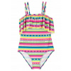 Detské plavky - Bonprix One -kus outfit. 140 ružový, zelený, zlatý, žltý (Y71 BPC Swimsuit Girlish 140/146)