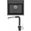 Set Sinks G9274 (dřez Solo 560 Metalblack 74 + baterie Mix 3 P Metalblack 74)