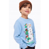 Detský sveter - H&M 110 Silver, tyrkysový sveter (H&M Super Sveter R.110/116 Vianočný snehuliak)