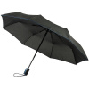 Černý skládací deštník s barevným kontrastem, průměr 96 cm černá/oranžová
