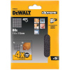DTM3022 DEWALT BRUSNÁ MŘÍŽKA EXTREME 115 x 115MM, 5KS, P80, PRO VIBRAČNÍ BRUSKU