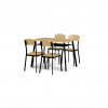 AUTRONIC Jedálenský set so 4 stoličkami, 110x70x76cm, mdf, dub, AUT-O2222 OAK