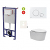 Cenovo zvýhodnený závesný WC set SAT do ľahkých stien / predstenová montáž + WC SAT Brevis SIKOSSBR70KECO